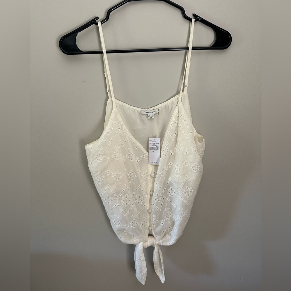 American Eagle Tie Front Tank Top